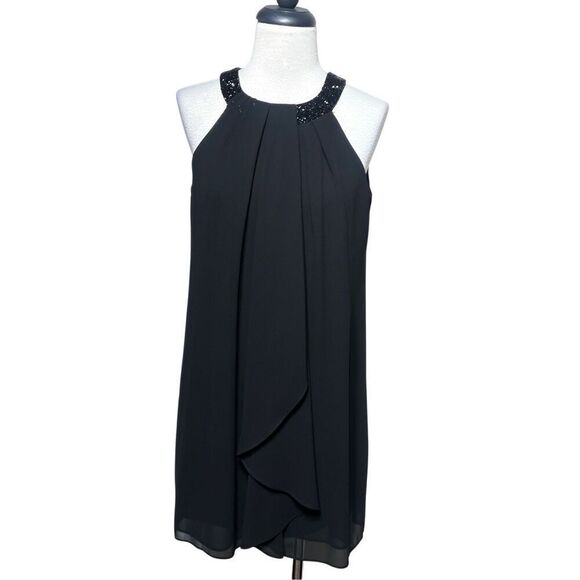 White House Black Market Tent Dress Little Black Dress Size 2P - Picture 1 of 5